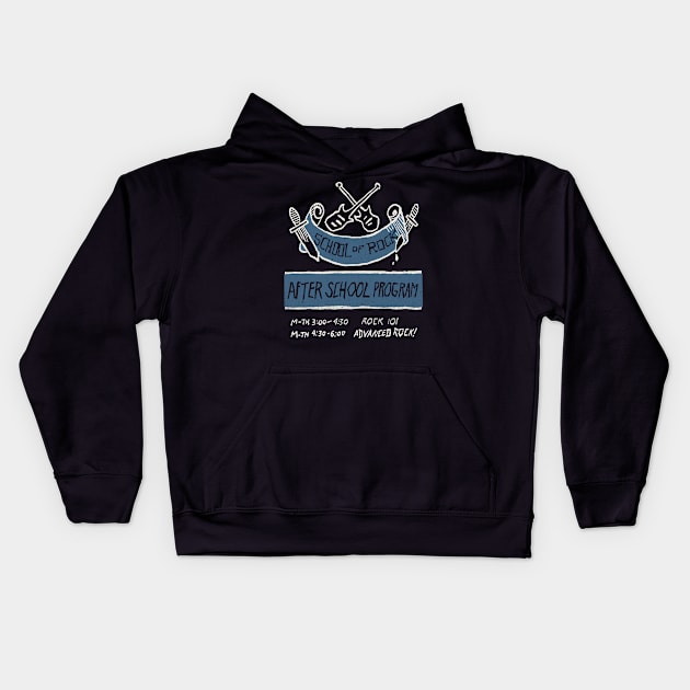 School of Rock After School Sign Kids Hoodie by Alema Art